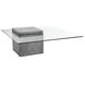 Grange 39.5 X 39.5 inch Clear / Grey Coffee Table